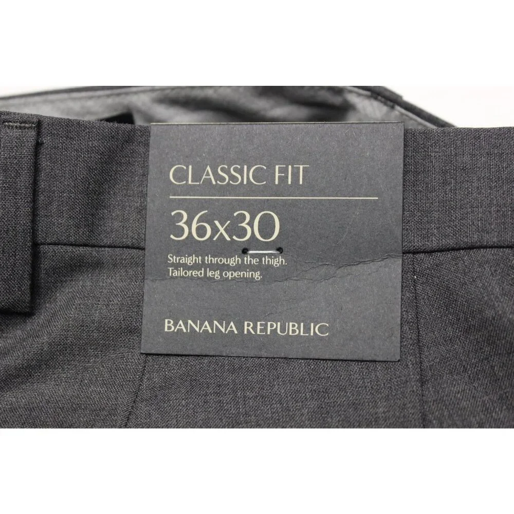 Banana Republic men's classic fit straight leg tailored wool dress pants 36‎